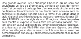 Une grande avenue, style 